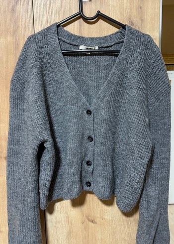 Koton Gri V Yaka Triko Hirka