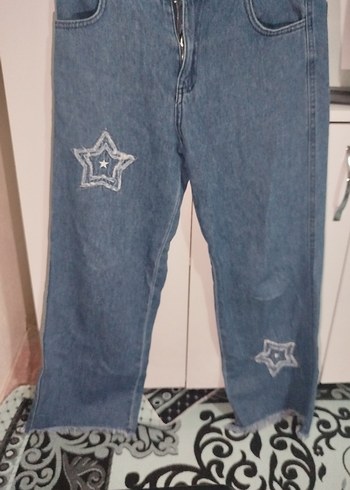 Diğer Yildizli Acik Mavi Denim Jean Cocuk 13 Yas