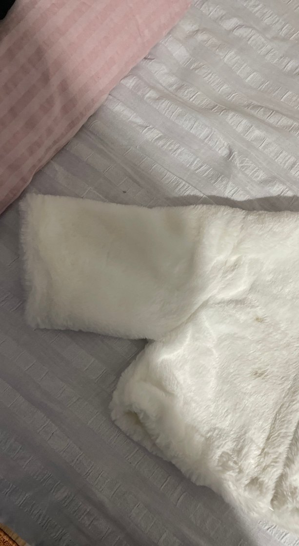 Kadın Beyaz Kısa Kürk Mont - Görsel 2