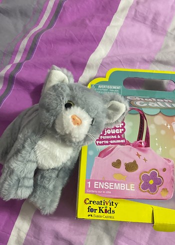 Pastel Gri Kedi Aksesuar Seti - Görsel 2