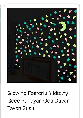 Beden çeşitli Renk Gece parlayan duvar tavan süsü