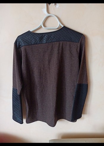 Kadın Kahverengi Fermuarlı Uzun Kollu Triko - Görsel 5