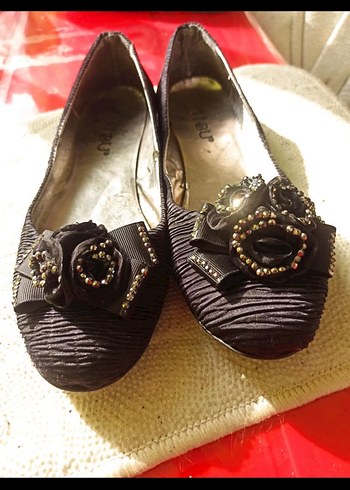 Siyah Pliseli Kadın ç Ayakkabı - Görsel 5