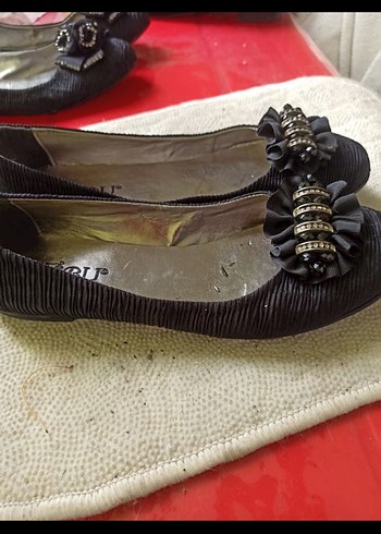 Siyah Pliseli Kadın ç Ayakkabı - Görsel 2