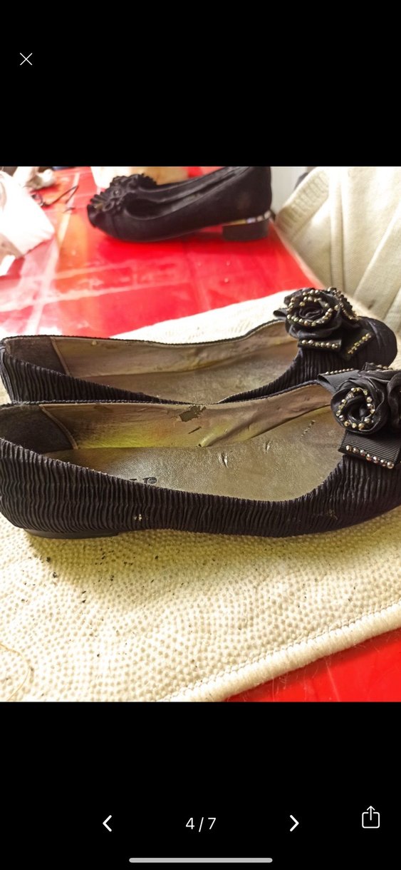 Siyah Pliseli Kadın ç Ayakkabı - Görsel 4