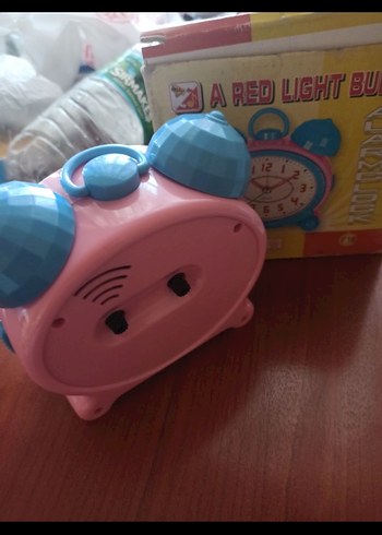 Renkli Pembe Masa Saati - Görsel 3