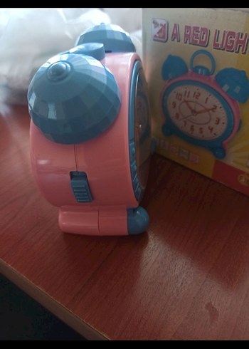 Renkli Pembe Masa Saati - Görsel 2