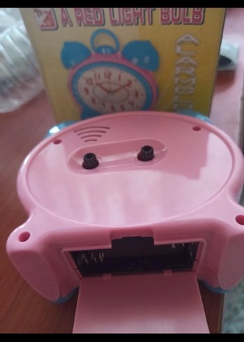 Renkli Pembe Masa Saati - Görsel 4