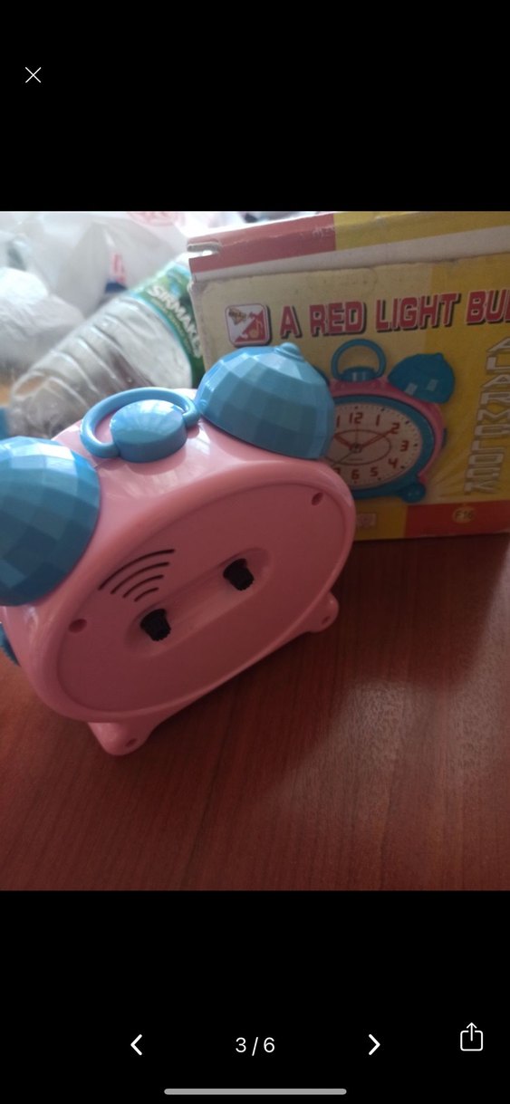 Renkli Pembe Masa Saati - Görsel 3