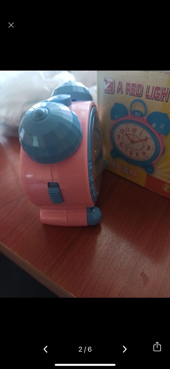 Renkli Pembe Masa Saati - Görsel 2