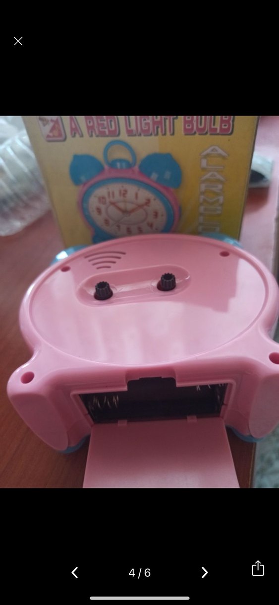 Renkli Pembe Masa Saati - Görsel 4