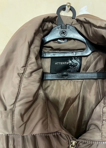 Düğmeli Kahverengi Kadın Kışlık Mont - Görsel 5