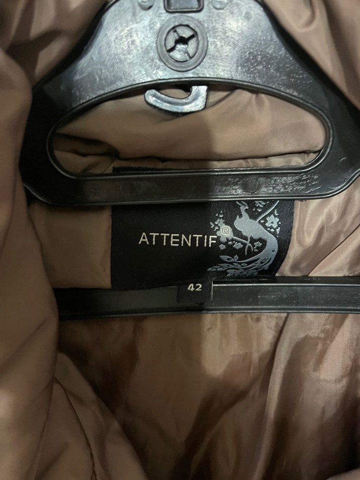 Düğmeli Kahverengi Kadın Kışlık Mont - Görsel 4