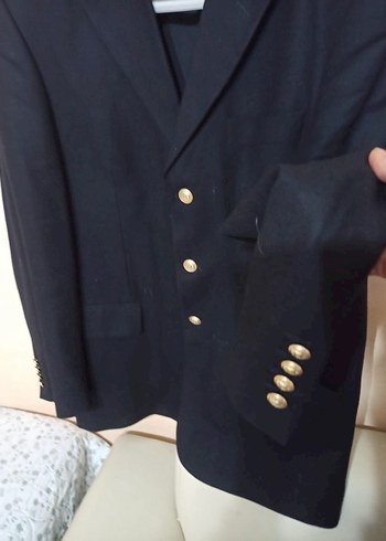 Siyah Erkek Düz Kesim Blazer Ceket - Görsel 2