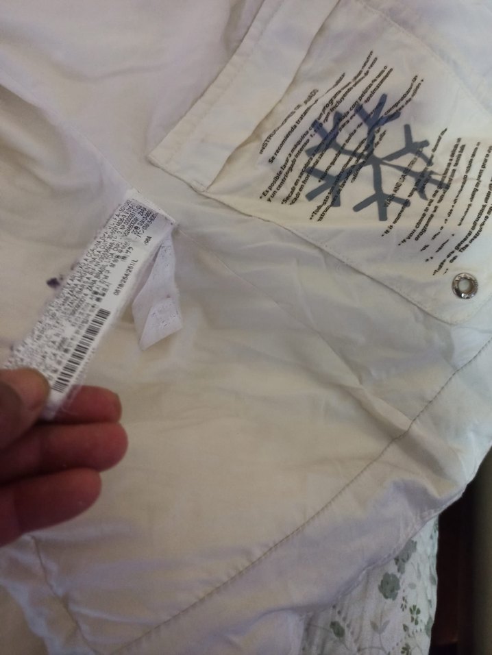 Zara Kadın Beyaz Midi Kışlık Fermuarlı Mont - Görsel 4