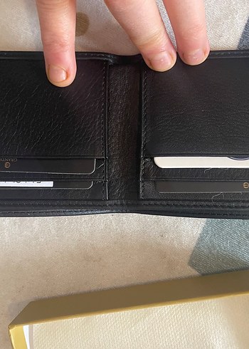 Baskılı Siyah Modern Klasik Erkek Cüzdanı Grande hakiki deri - Görsel 2