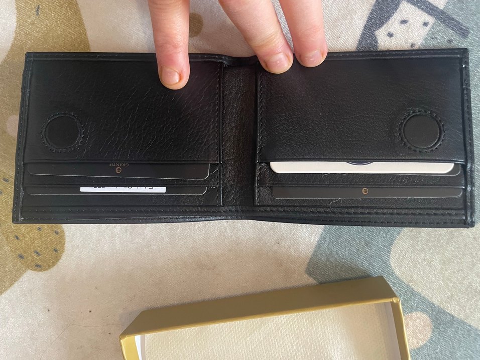 Baskılı Siyah Modern Klasik Erkek Cüzdanı Grande hakiki deri - Görsel 2