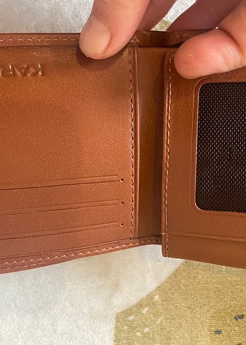 Taba renk hakiki deri Karaca orijinal erkek cüzdan sıfır - Görsel 9