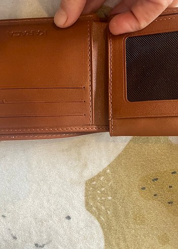 Taba renk hakiki deri Karaca orijinal erkek cüzdan sıfır - Görsel 2