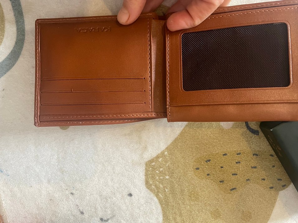 Taba renk hakiki deri Karaca orijinal erkek cüzdan sıfır - Görsel 2