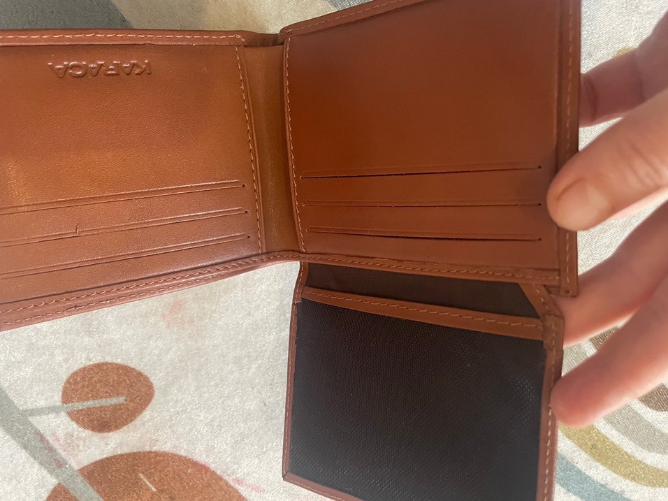 Taba renk hakiki deri Karaca orijinal erkek cüzdan sıfır - Görsel 4