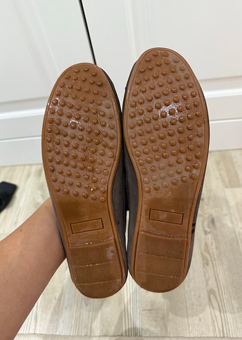 inci İnci Kahverengi Süet Loafer