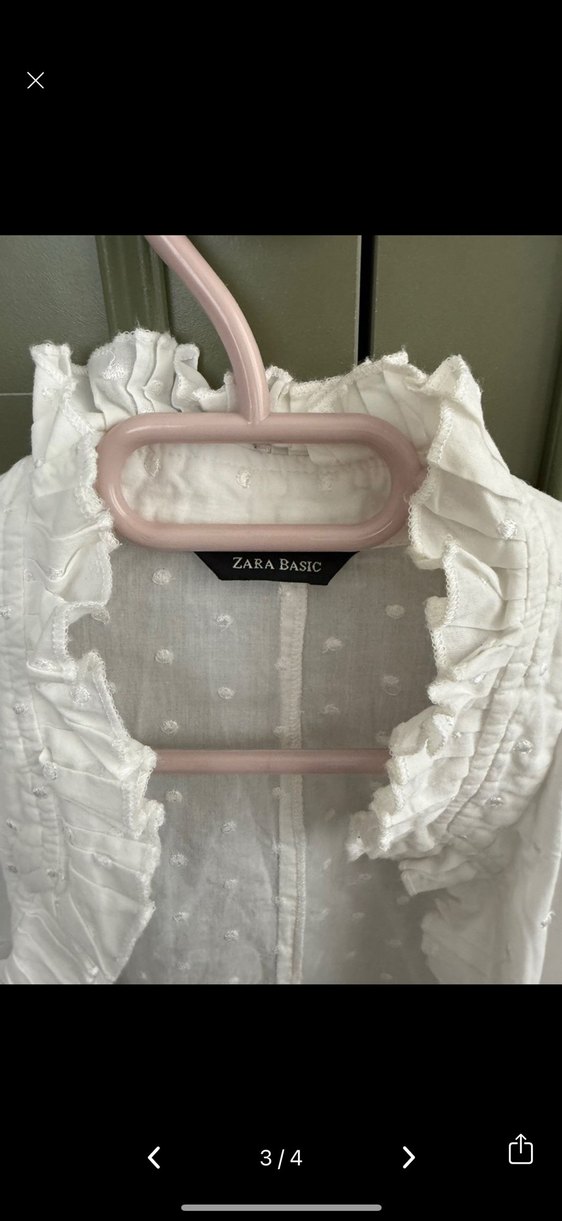 Zara şık beyaz gömlek - Görsel 3