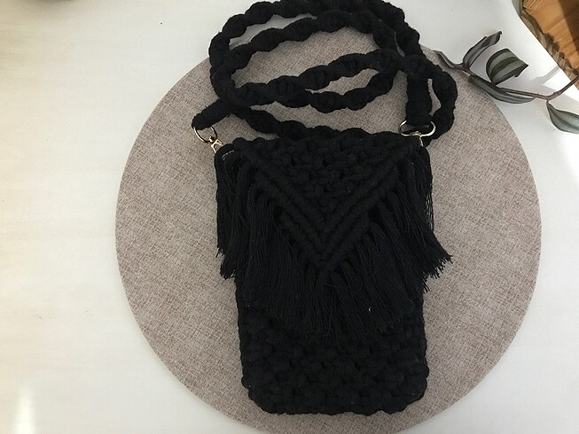  Beden çeşitli Renk Makrome Telefon Çantası