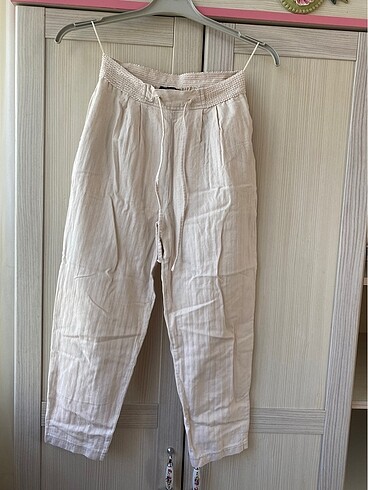 Ambar keten pantalon