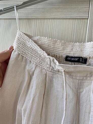 s Beden camel Renk Ambar keten pantalon