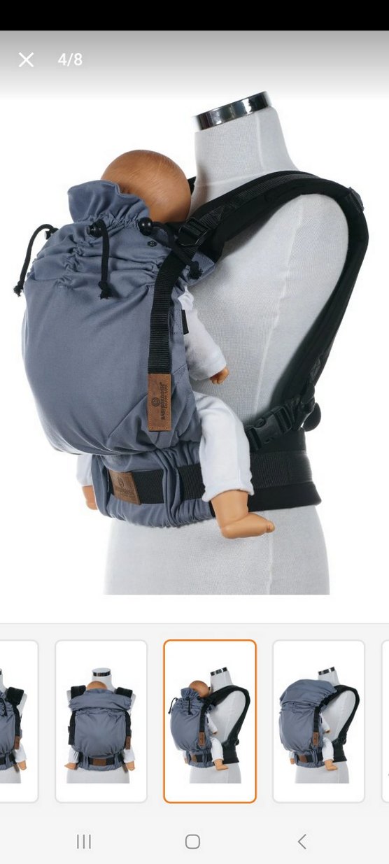 Baby Boroosh Gri Ergonomik Bebek Kangurusu - Görsel 5