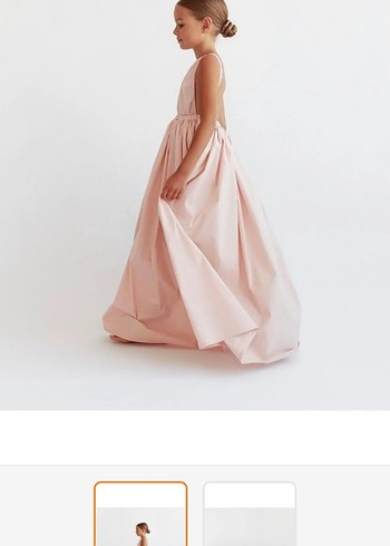 Pembe Askılı Drapeli Kız Çocuk Elbisesi - Görsel 2