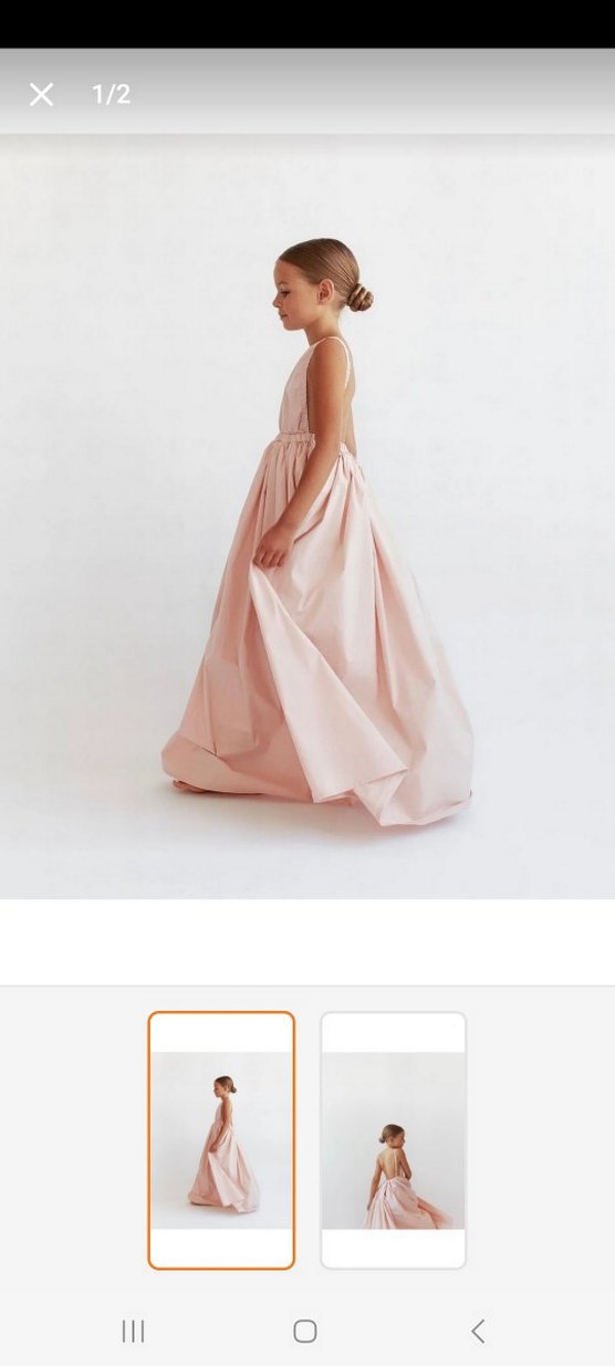 Pembe Askılı Drapeli Kız Çocuk Elbisesi - Görsel 2