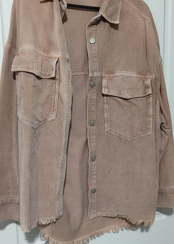 Bej Kadın Düğmeli Keten Gömlek - Görsel 3