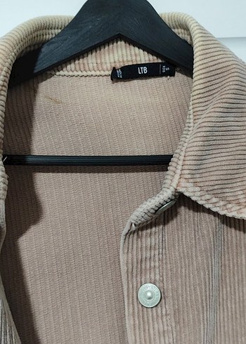 Bej Kadın Düğmeli Keten Gömlek - Görsel 2