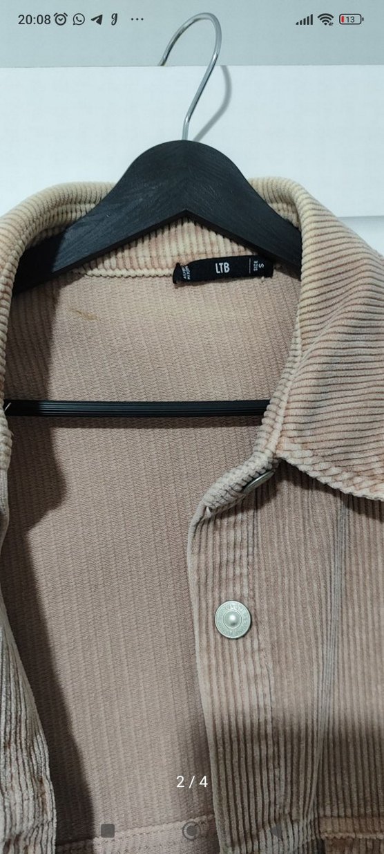 Bej Kadın Düğmeli Keten Gömlek - Görsel 2