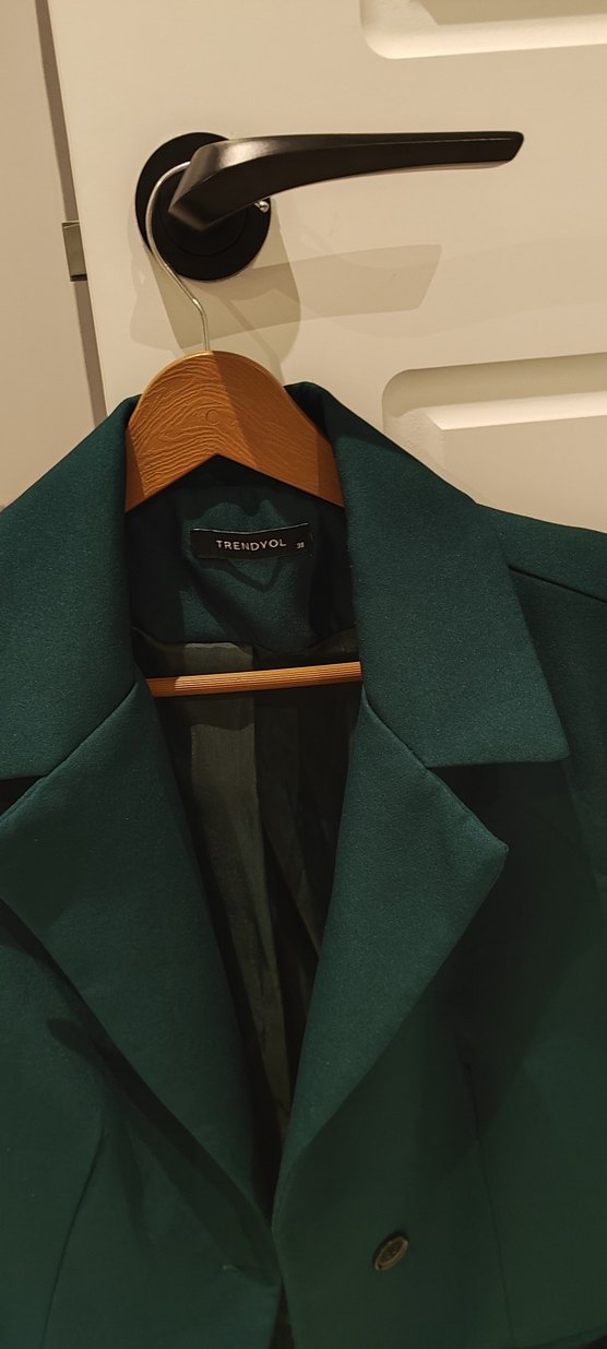 Yeşil Düğmeli Kadın Blazer Ceket - Görsel 3