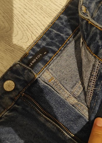 Kadın Lacivert Midi Denim Etek - Görsel 3