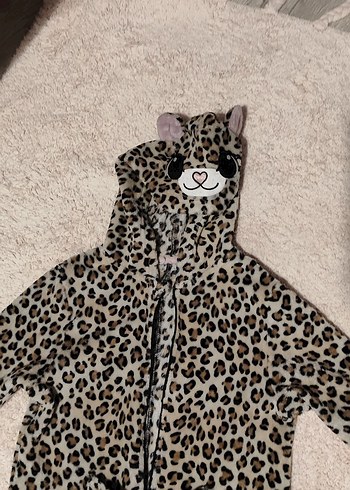 Kahverengi Zebra Desenli Kürk Detaylı Kedi Kıyafeti - Görsel 3