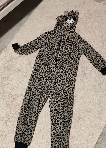 Kahverengi Zebra Desenli Kürk Detaylı Kedi Kıyafeti - Görsel 4