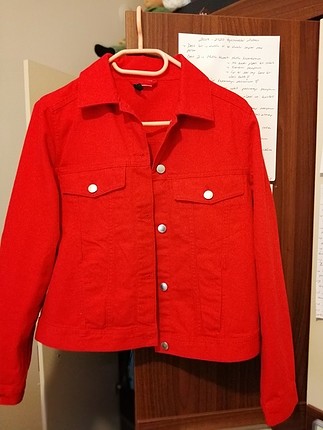 H&M Kırmızı kot ceket