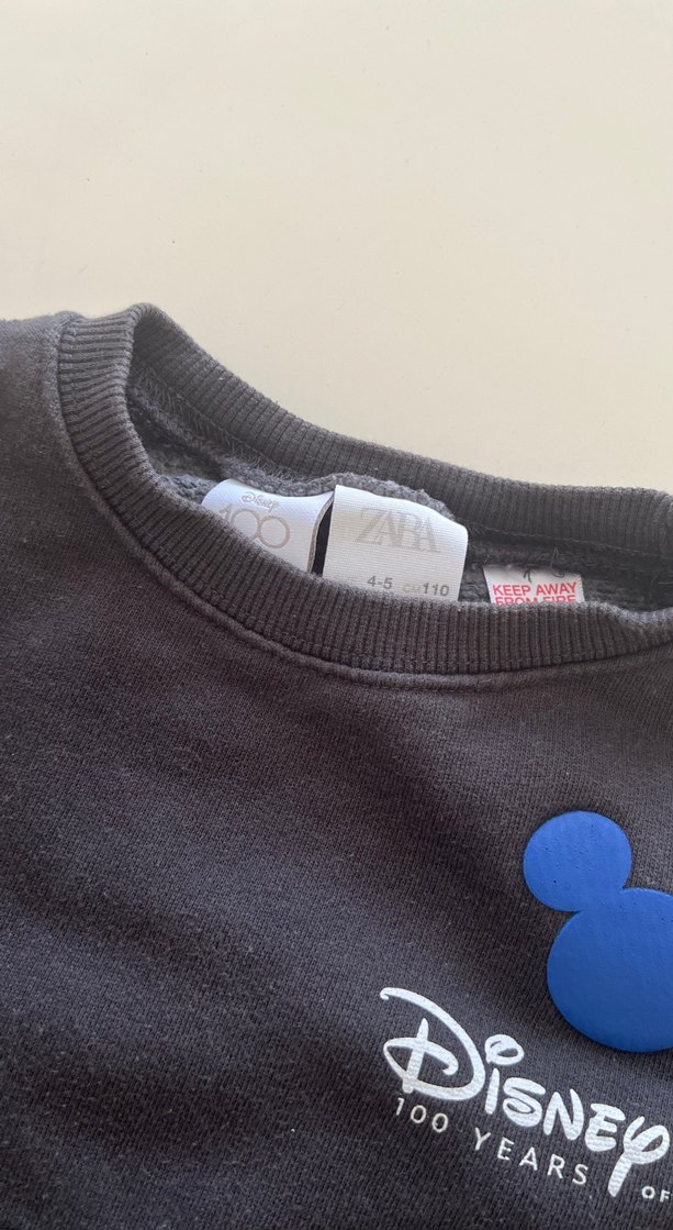 Disney Siyah Erkek Bebek Sweatshirt ve Pantolon Takımı - Görsel 2