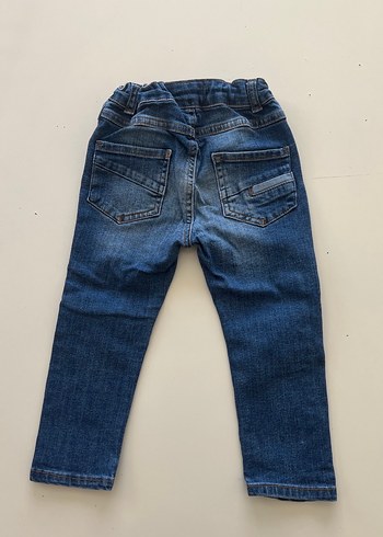 Erkek Çocuk Mavi Baskılı Denim Pantolon - Görsel 4