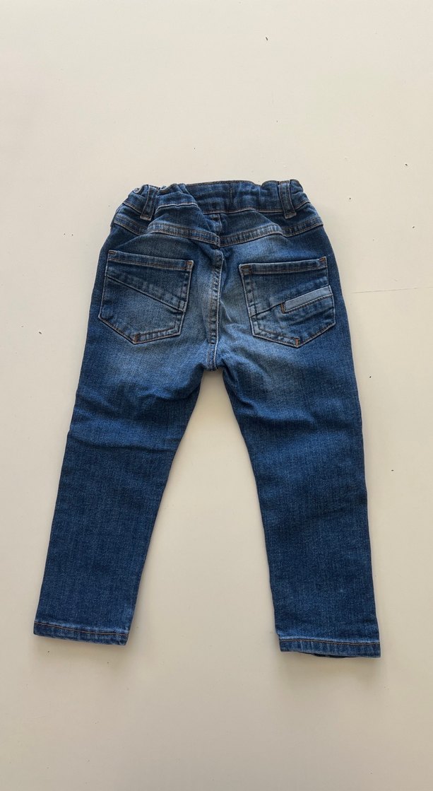 Erkek Çocuk Mavi Baskılı Denim Pantolon - Görsel 4