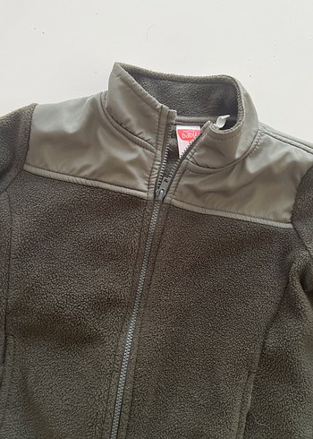 Erkek Çocuk Haki Fermuarlı Sweatshirt - Görsel 2