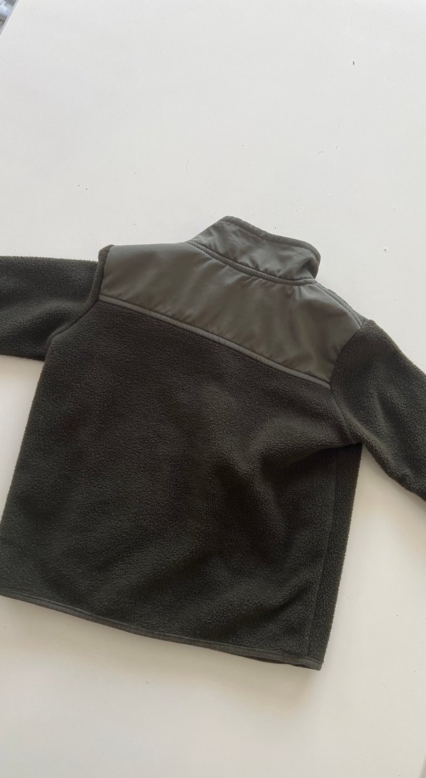 Erkek Çocuk Haki Fermuarlı Sweatshirt - Görsel 5