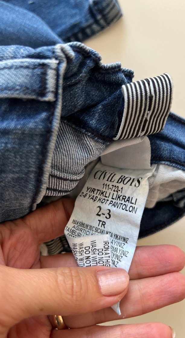 Mavi Erkek Çocuk Kot Pantolon - Görsel 3