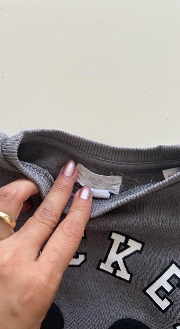 Gri Mickey Mouse Baskılı Sweatshirt - Görsel 2