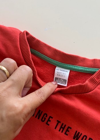 Erkek Çocuk Kırmızı Sweatshirt Uzun Kollu - Görsel 2