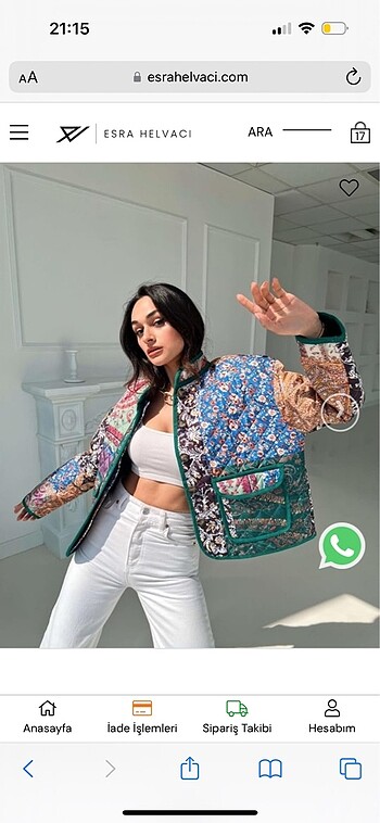 ESRA HELVACI ÇOK RENKLİ CAPITONE CEKET